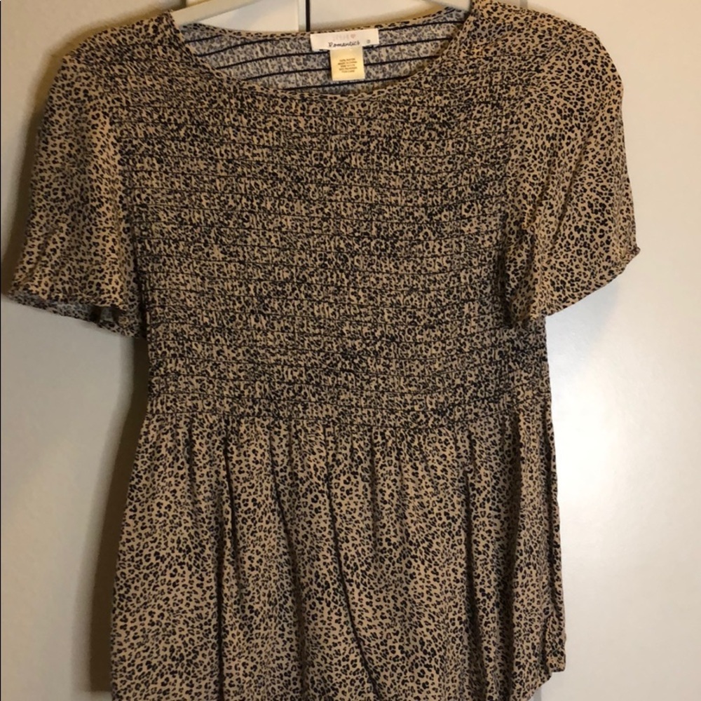 Smocked Cheetah Blouse
